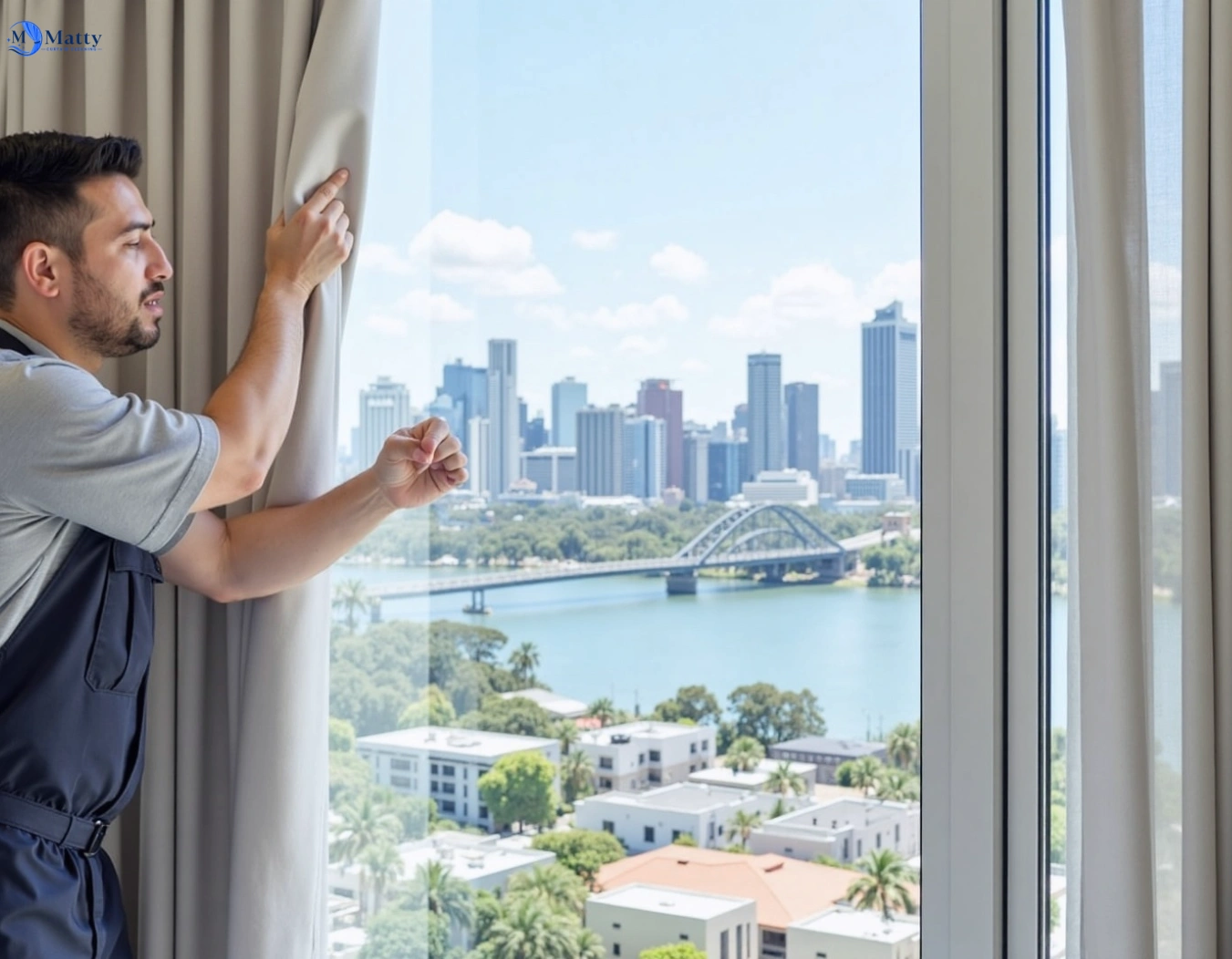 Professional curtain steam cleaning service peregian-beach QLD by Matty Curtain Cleaning