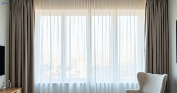 Freshly steam cleaned curtains in peregian-beach QLD